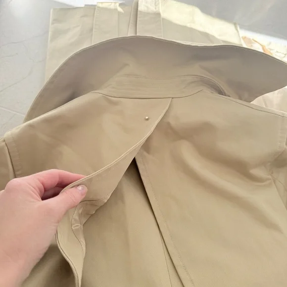 Cuyana Original Classic Belted Khaki Trench Coat Sz S / M Made in Italy - Picture 6 of 14